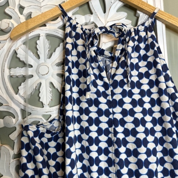 Ava & Viv Geometric Linen Blend Halter Sundress - Picture 2 of 10